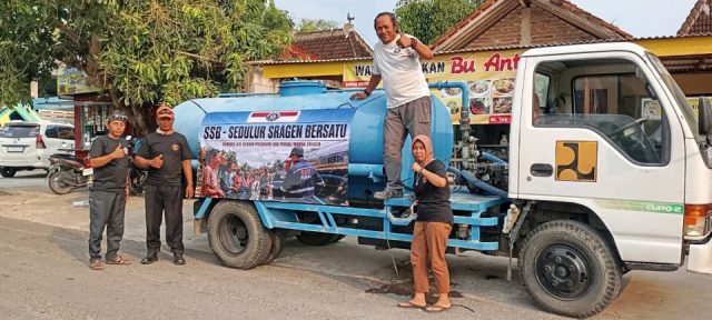 Lima Tangki Air Bersih Disalurkan ke Gesi Sragen, SSB Sasar Warga yang Kekurangan Air